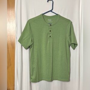 UNTUCKit Men's Short Sleeve Green Henley Tee Size Small